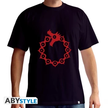 Image of The Seven Deadly Sins - Emblems Mens Large T-Shirt - Black