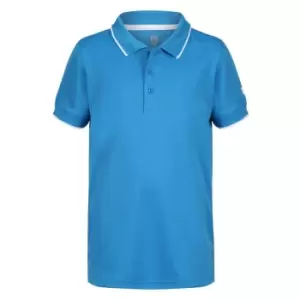 Image of Island Green Golf Polo Shirt Junior - Blue