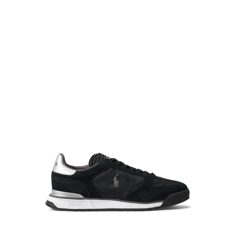 Image of Polo Ralph Lauren Mens Varick Low-Top Trainers Blk/Gry/Slvr male 10 (44)