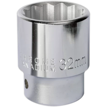 image of Sealey 3/4" Drive Bi Hexagon WallDrive Socket Metric 3/4" 32mm