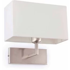 Roda matt nickel wall light 1 bulb