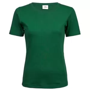 Image of Tee Jays Womens/Ladies Interlock T-Shirt (XL) (Forest Green)