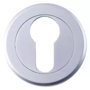 Image of Serozzetta Euro Profile on Concealed Fix Round Rose Escutcheon - Satin Chrome