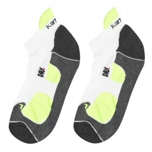 image of Karrimor 2 Pack Running Socks Mens - White/Fluo