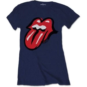 Image of The Rolling Stones - No Filter Tongue Womens Large T-Shirt - Blue