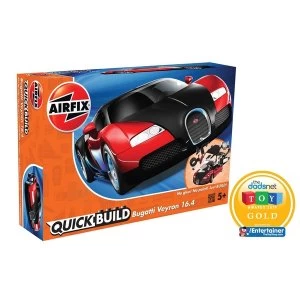 Image of Bugatti 16.4 Veyron Black/Red Quickbuild Air Fix Model Kit