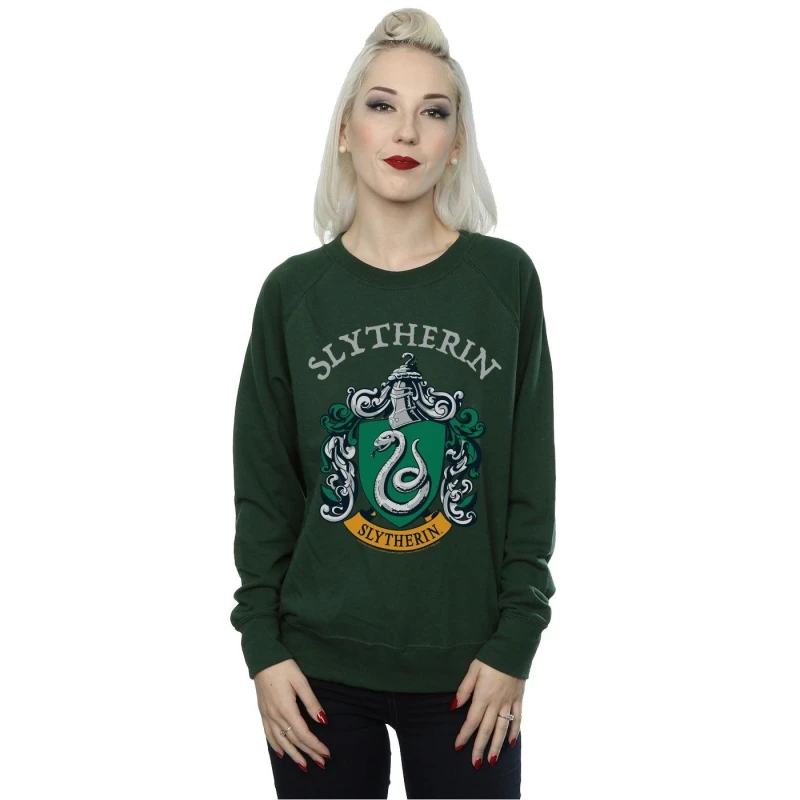 Image of Harry Potter Slytherin Crest Sweatshirt Green female