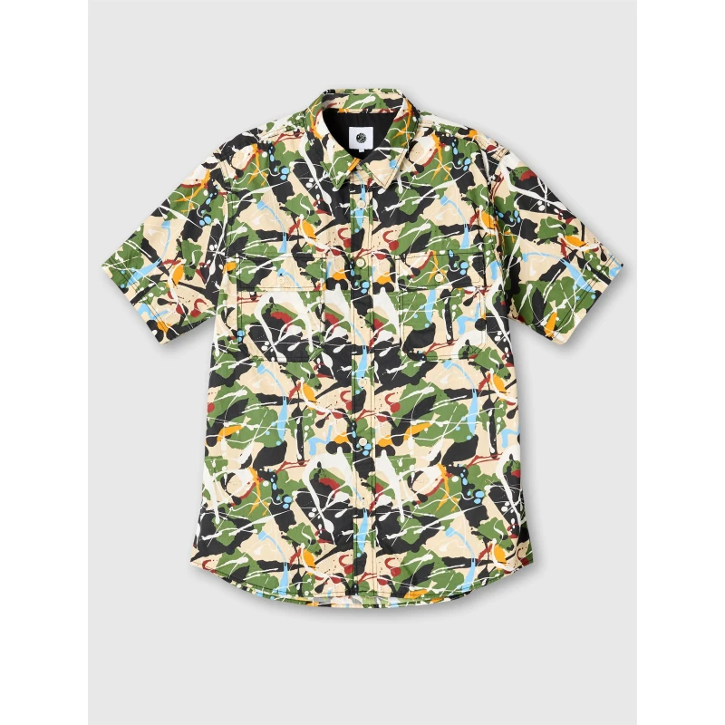 Image of Pretty Green Mens Short-Sleeve Plain Shirt Multi male Small