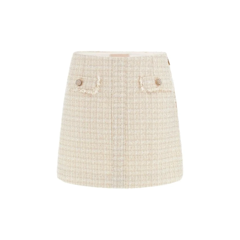 Image of Guess Womens mini wrap skirt Guess Daphnee Blanc Female M