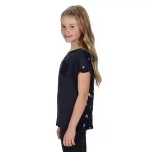 Image of Regatta Girls Chara Viscose Printed T Shirt Tee 5-6 Years - Chest 59-61cm (Height 110-116cm)