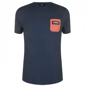 Image of Diesel Only Waves T Shirt - Navy 89D
