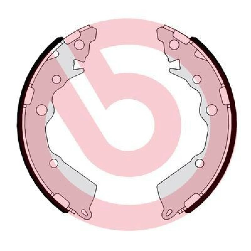 Image of BREMBO Brake Shoe Set BREMBO S 30 542