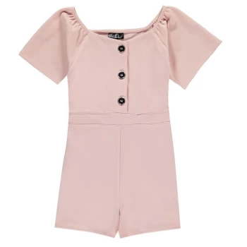 image of Firetrap Frill Playsuit Junior Girls - Lotus Pink