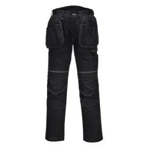 Image of Portwest Mens PW3 Work Holster Trousers (30R) (Black)