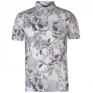 image of Firetrap Printed Polo - Grey