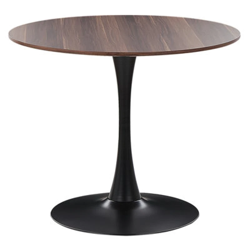 Image of Beliani Dining Table Boca Dark Brown 90 Cm 90 Cm