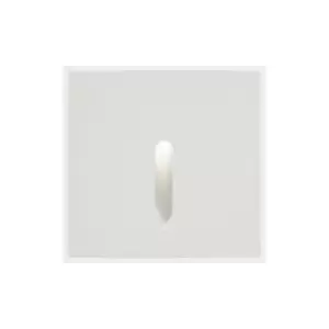 Image of LEDS C4 Bat Square Lineal Outdoor LED Recessed Wall Light Square White IP65 2.2W 2700K