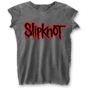 Image of Slipknot - Logo Ladies Large T-Shirt - Grey