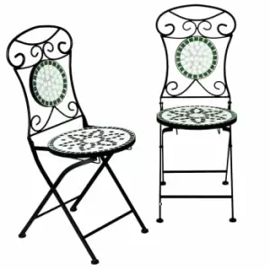 Image of Mosaic Chair Flora 2Pcs with Metal Frame