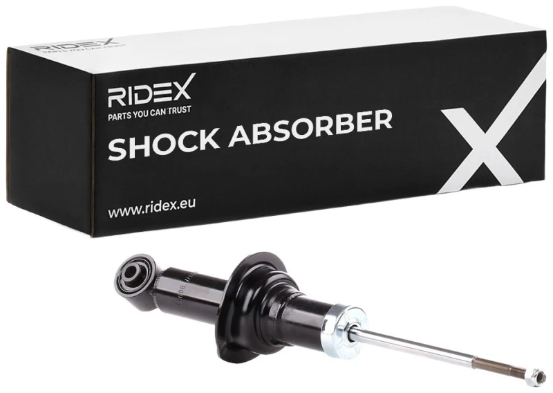 Image of RIDEX 854S0644 Shock absorber Rear Axle, Gas Pressure, Twin-Tube, Telescopic Shock Absorber, Bottom eye Shock Absorber (854)