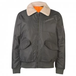 image of Lee Jeans Lee Flight Bomber Jacket - Grey Green