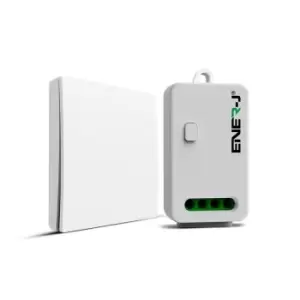 Image of ENER-J 1 Gang Wireless Kinetic Switch + Nondimmable & WiFi 5A Rf Receiver Bundle Kit White