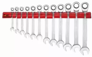 Image of Teng Tools WRSP12RS 12 Piece - Ratchet Spanner Wall Rack 8-19mm