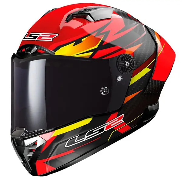 Image of LS2 FF805 Thunder GP Aero Fire Red Black Full Face Helmet Size XS