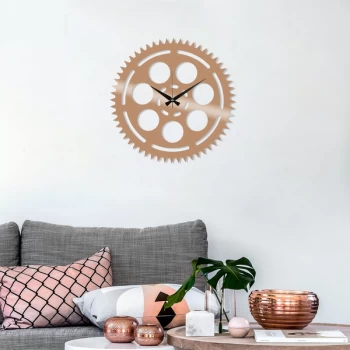 image of Metal Wall Clock 9 - Copper Copper Decorative Metal Wall Clock