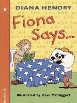 Image of Fiona Says by Diana Hendry and Dave Mctaggart Paperback