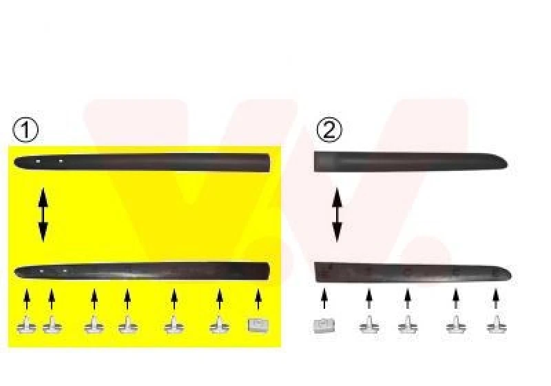 Image of VAN WEZEL Door moulding trim VAN WEZEL 4339423