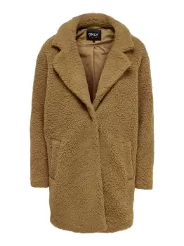 Image of ONLY Sherpa Coat Women Brown