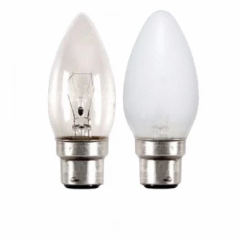 Image of Status 25W Bayonet Cap Candle Bulb - Opal - 10 Pack