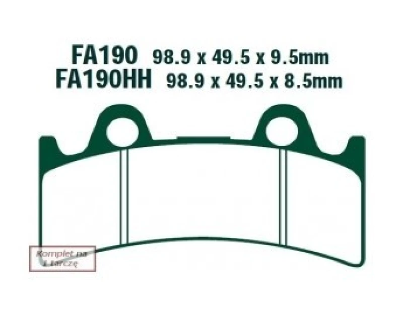 Image of EBC Brakes FA190 Brake pad set Brake Pad Set,disc brake (402)