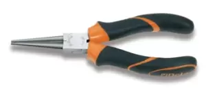 Image of Beta Tools 1010BM Long Round Knurled Nose Pliers 160mm Bi-Material Handle