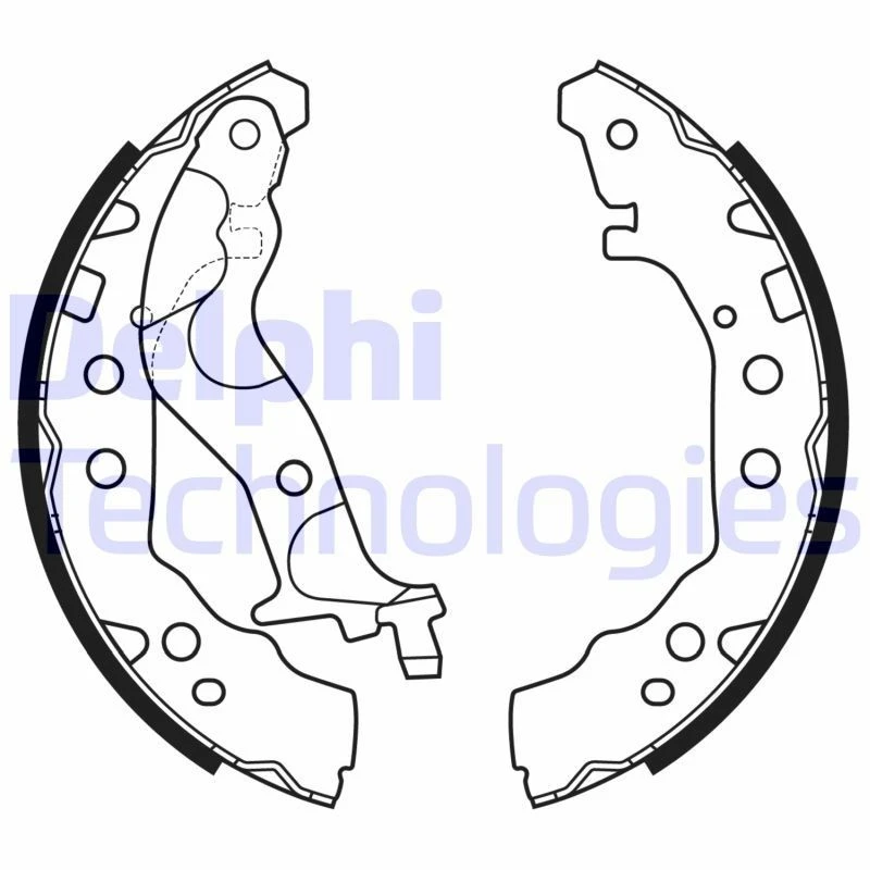 Image of DELPHI Brake Shoe Set DELPHI LS2175