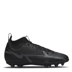 Image of Nike Junior Phantom Gt Club Dynamic Fit Firm Ground Football Boot - Black, Size 1