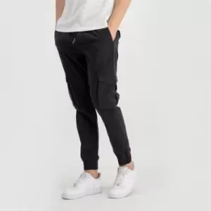 image of Alpha Industries Nylon Cargo Trousers - Black