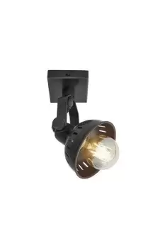 Image of Swivel Spotlight Flush Mount Single Pewter
