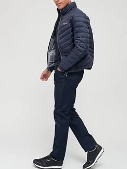 Image of Armani Exchange Padded Down Fill Jacket Navy Size 2XL Men
