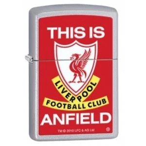 Image of Zippo Liverpool FC This Is Anfield Satin Chrome Windroof Lighter
