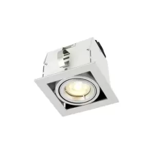 image of Saxby Lighting - Saxby Garrix - LED Single Tiltable Recessed Light Matt Silver