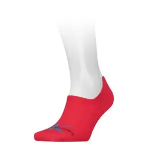 Image of Calvin Klein Klein Invisible Foot High Socks Mens - Red