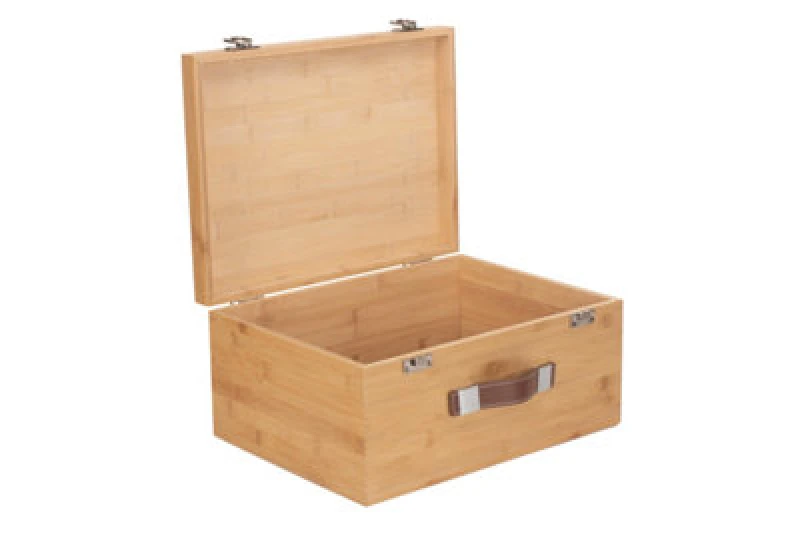 Image of Red Hamper Wb076 Large Bamboo Storage Box