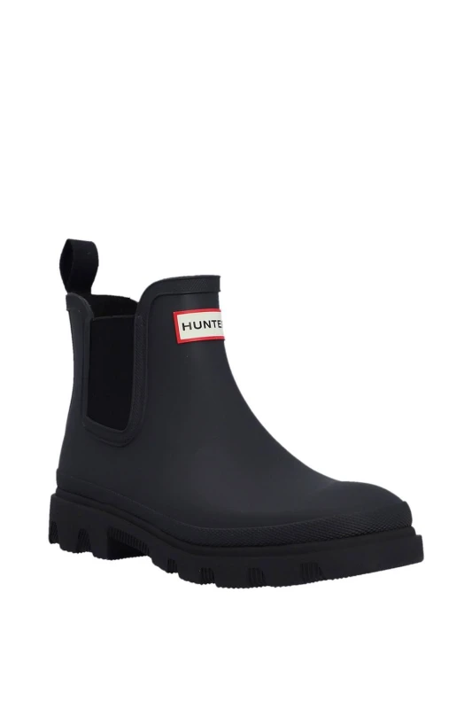 Image of Hunter Mens Downpour Chelsea Boot in Black Size: 8 Black Male 8