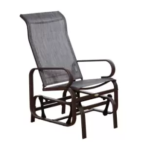 image of Outsunny Garden Comfortable Swing Chair W/ Sturdy Metal Frame For Patio Backyard Grey