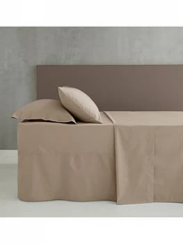 image of Catherine Lansfield Non-Iron King Fitted Sheet - Natural