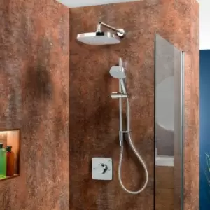 image of Evoco dual thermostatic concealed mixer shower set - Chrome - Mira