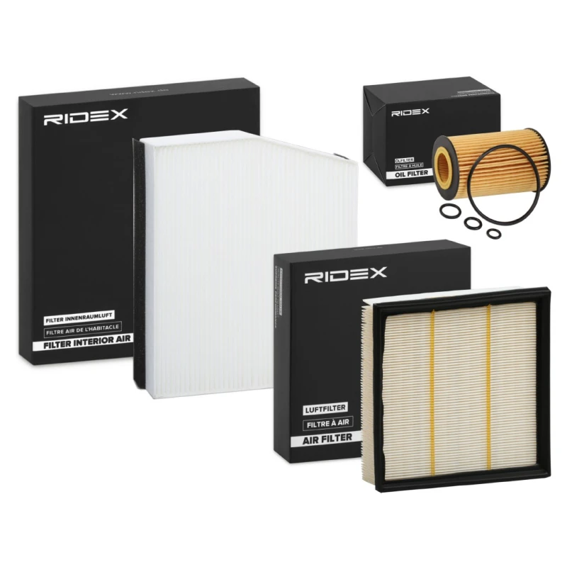 Image of RIDEX 4055F20348 Filter Set with gaskets/seals Filter Set (4055)
