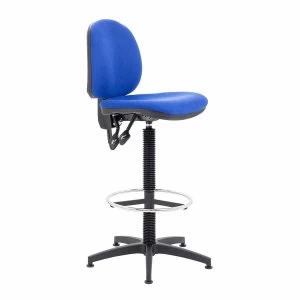 TC Office Concept Mid Back Chair with Fixed Foot Ring, Royal Blue